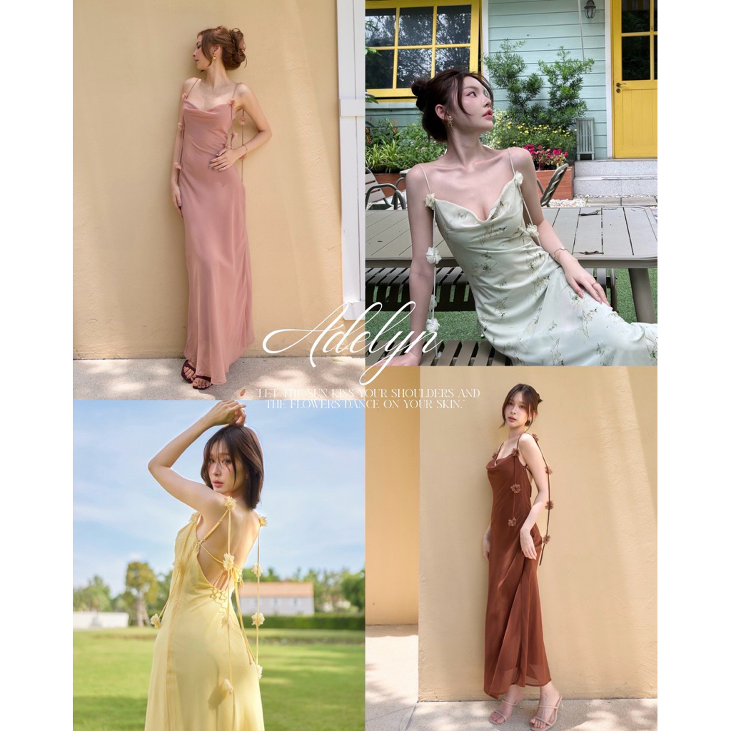 Adelyn dress เดรสยาวออกงาน💐🤎