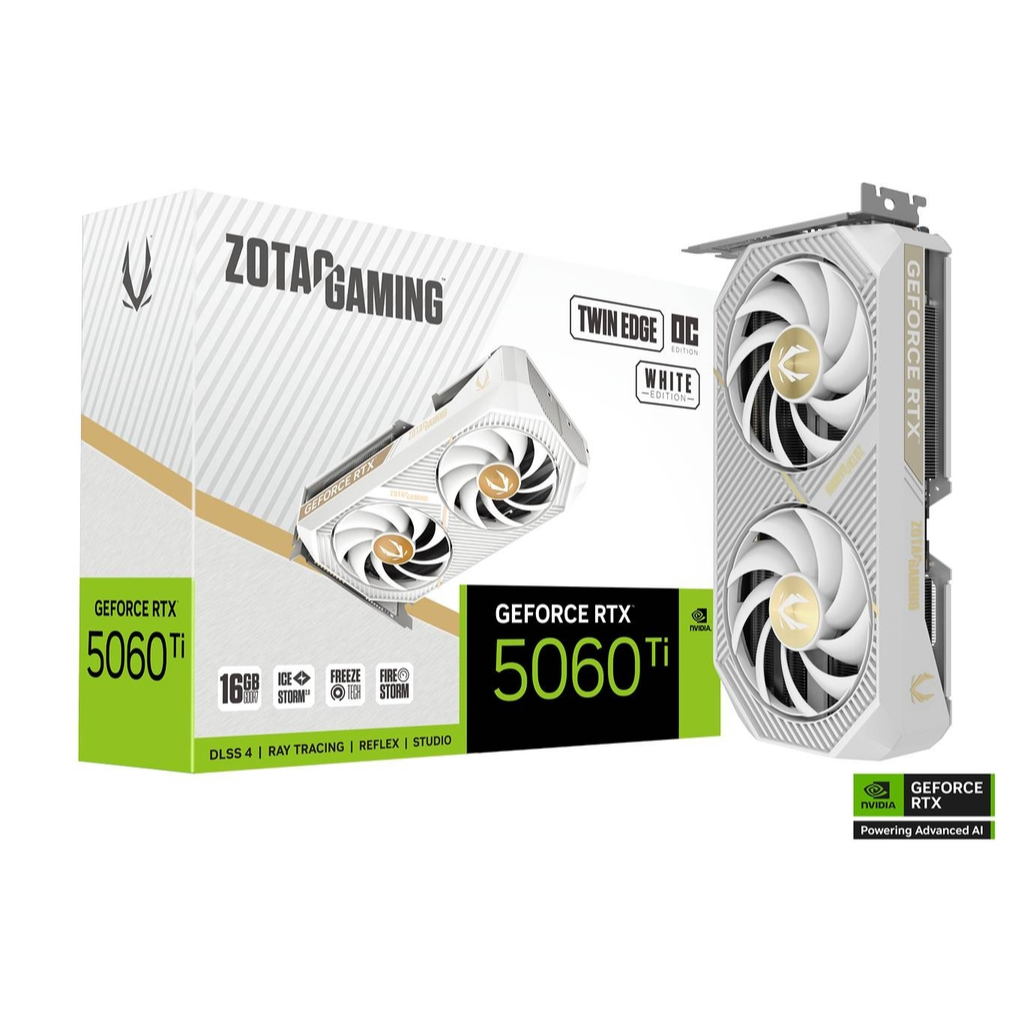 ZOTAC GAMING GeForce RTX 5060 Ti 16GB Twin Edge OC White Edition (การ์ดจอ)
