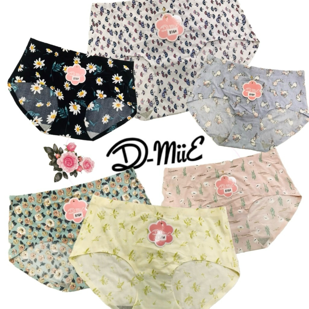D-MIIE NEW กางเกงในไร้ขอบ (816) รุ่นผ้าลื่น ผ้าสเปนเด็กซ์ รูปที่ 5
