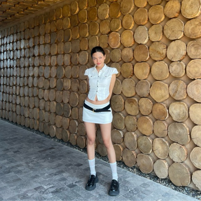 pretty top (มีอก 40 แล้วค่า) (เฉพาะเสื้อ) เสื้อเข้ารูป สม็อคหลัง คอปก - รูปที่ 6