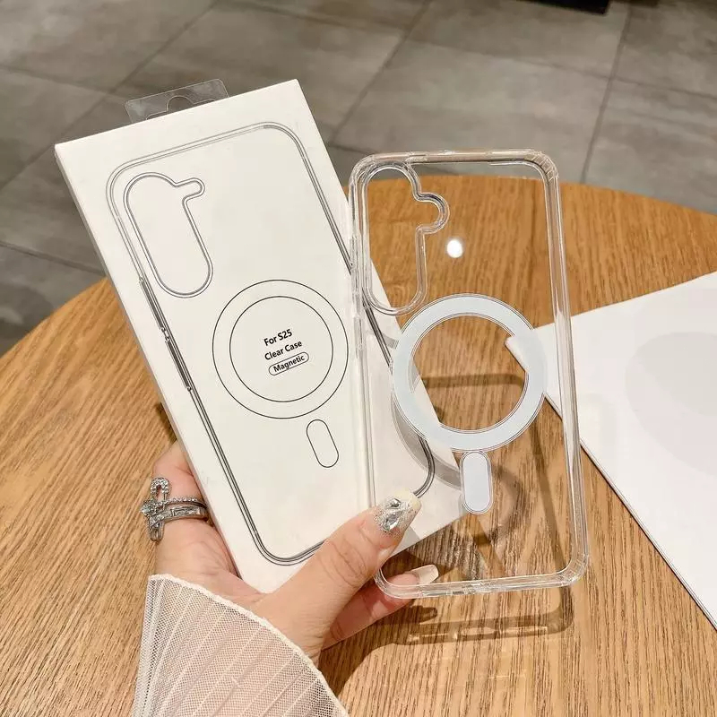 เคสใสแม่เหล็ก for Samsung A17 A07 A56 A36 A06 A16 A15 A26 A55 A54 A35 S24 FE S25 Ultra S24 Ultra S23 FE for ซัมซุง เคส