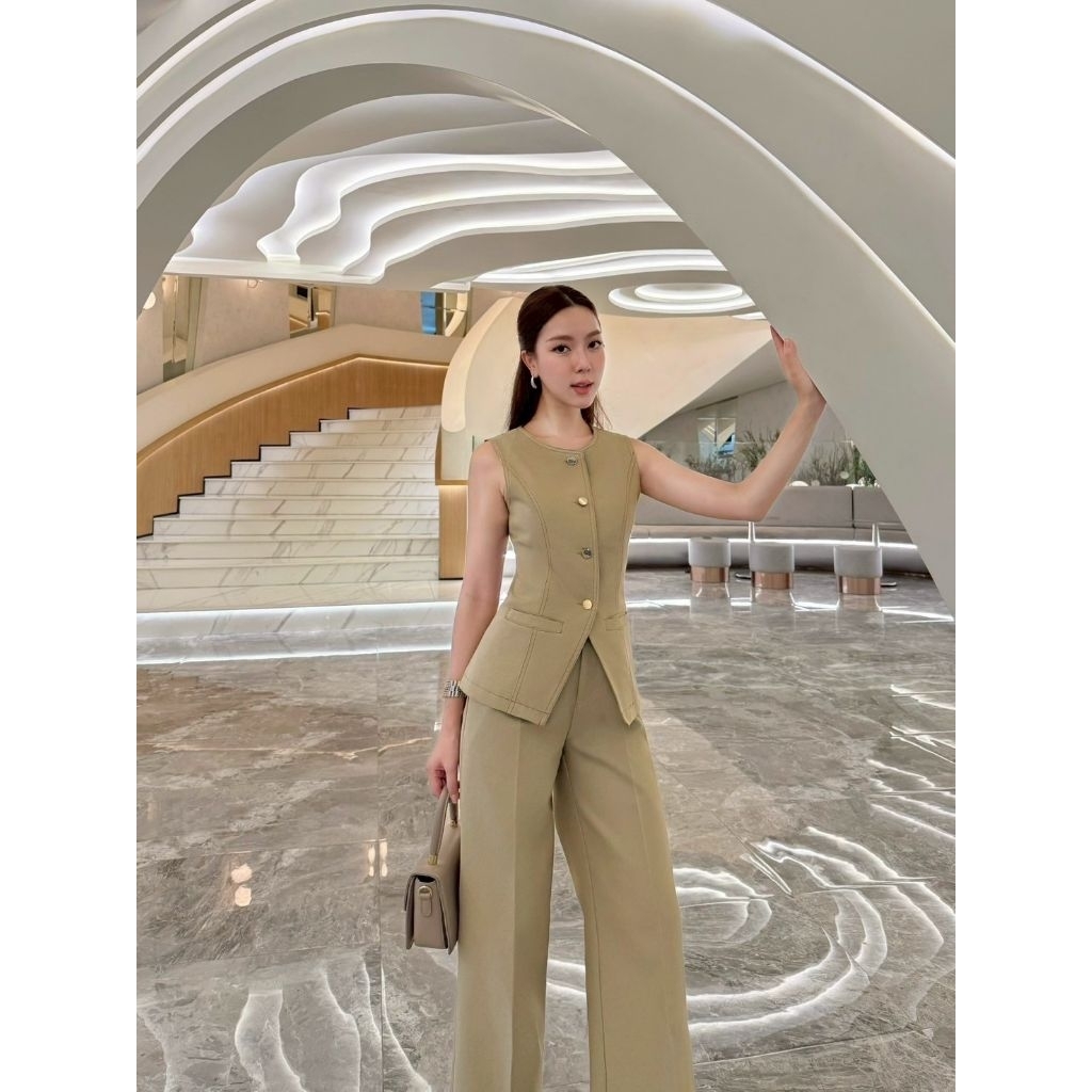 Shimmer ชุดเซ็ตเสื้อ+กางเกงขายาวผ้ายีนส์ - รูปที่ 7