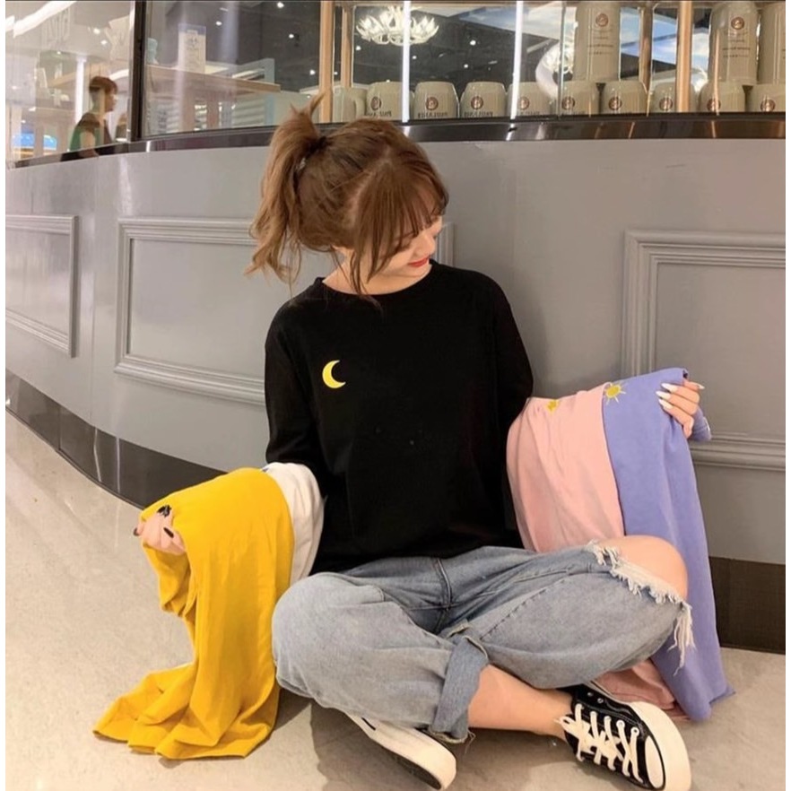 ลดแรง⚡️MKL ⚡️ พร้อมส่ง เสื้อยืดคอกลม แขนสั้น Day & Night ผ้านิ่ม ใส่สบาย 6สีให้เลือก #9012