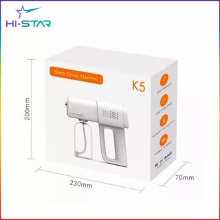 เครื่องพ่น K5 ปืนพ่นแอลกอฮอล์ 380ml. เครื่องพ่นแอลกอฮอล์อัตโนมัติ นาโนฆ่าเชื้อโรค ไร้สาย Nano Blue Light Atomizer
