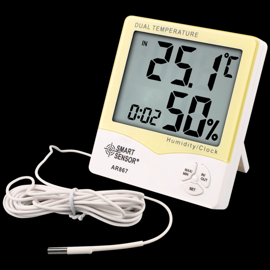 AR807/867เครื่องบันทึกอุณหภูมิและความชื้นอิเล็กทรอนิกส์ความแม่นยําสูงเครื่องวัดความชื้นอุณหภูมิอุตสา