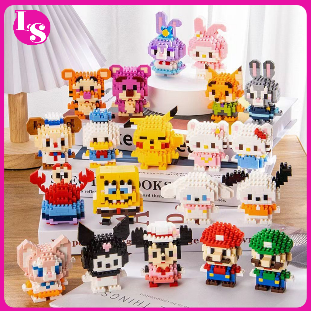 🔥ตัวต่อมิญช์การ์ตูนน่ารัก 48 แบบ สุดคุ้ม ตัวต่อ คุโรมิ เป็ดโดนัลด์  สติตช์ DIY6cm ของเล่นเด็ก ของขวัญปีใหม่-คริสต์มาส