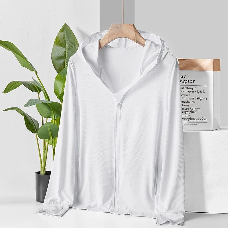 12สีให้เลือก เสื้อคลุมกันยูวี เสื้อเเจ็ตเก็ตกัน UV SPF50+ เบาบางสบาย พร้อมหมวก ระบายอากาศ #1502340 thumbnail 3