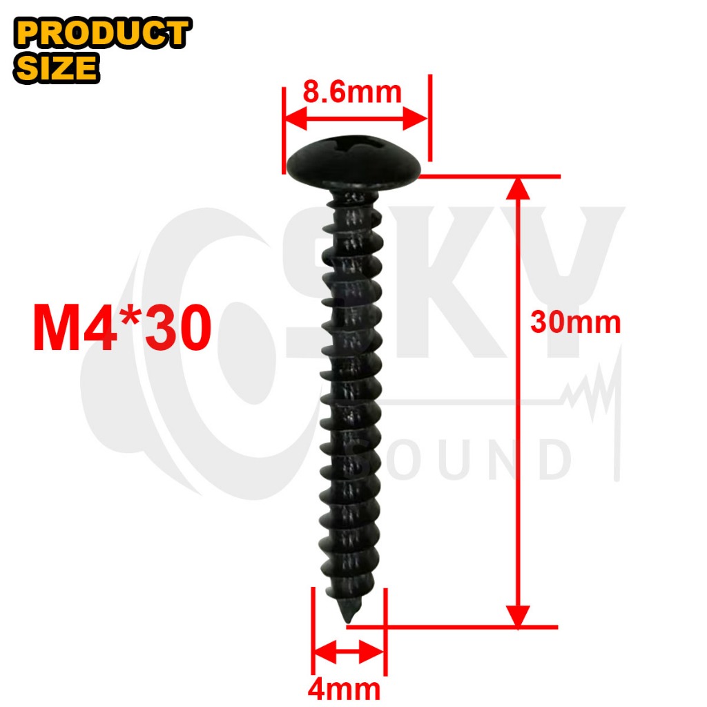 1 ชิ้น น็อตยึดลำโพง ไซส์ M3*14mm M3.5*20mm M3.5*25mm น็อตสกรู น็อตลำโพง สกรู สกรูยึดลำโพง น็อตขันลำโพง น็อตm3 screw - รูปที่ 3