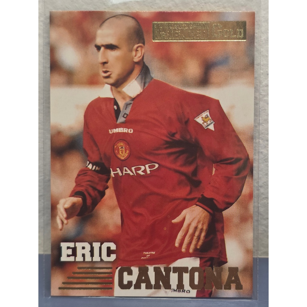 การ์ดฟุตบอล Eric Cantona ของแท้100% ภาพถ่ายจากสินค้าจริง