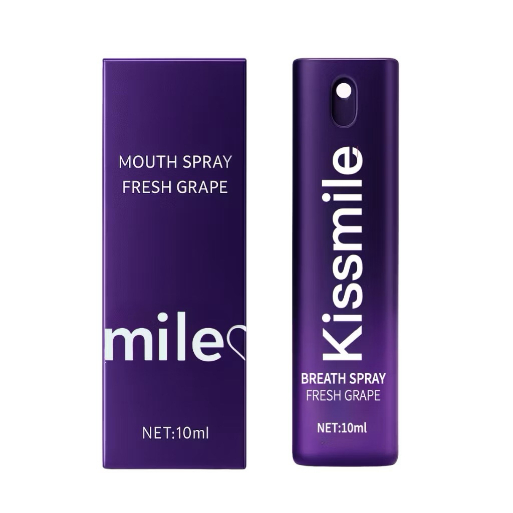 Kissmile mouth spray 10 ml เม้าท์สเปรย์  สเปรย์ระงับกลิ่นปาก ลมหายใจหอมสดชื่น ภายใน 3 วินาที สารสกัด