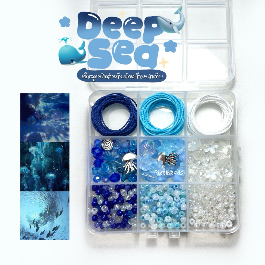เซ็ตลูกปัด 9 ช่อง (พร้อมกล่อง) - Sparkle & Charm Kit