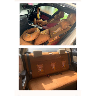 ชุดหุ้มเบาะรถยนต์set15ชิ้น+เบาะหลัง#คุมะ#ราคาโรงงาน