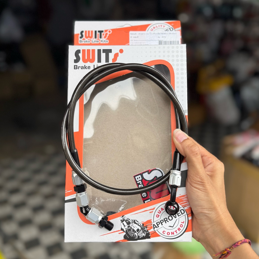 🎉🎉 สายเบรคSwit 🇹🇭 เเท้ พร้อมวาล์วปลด ใส่เวฟ 1110i/125r-s-บังลม/100s/125i led-ปลาวาฬ/mio/ฟีโน่/นูโว/โซนิค