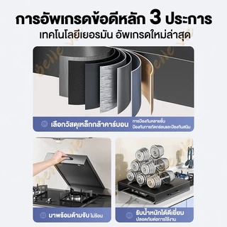 BV {สีดำ} ฝาครอบเตาแก๊ส 40*50*7/9cm กันกัดกร่อน กันสนิม ที่ครอบเตาอเนกประสงค์ ไม่ต้องติดตั้ง ประหยัดพื้นที่