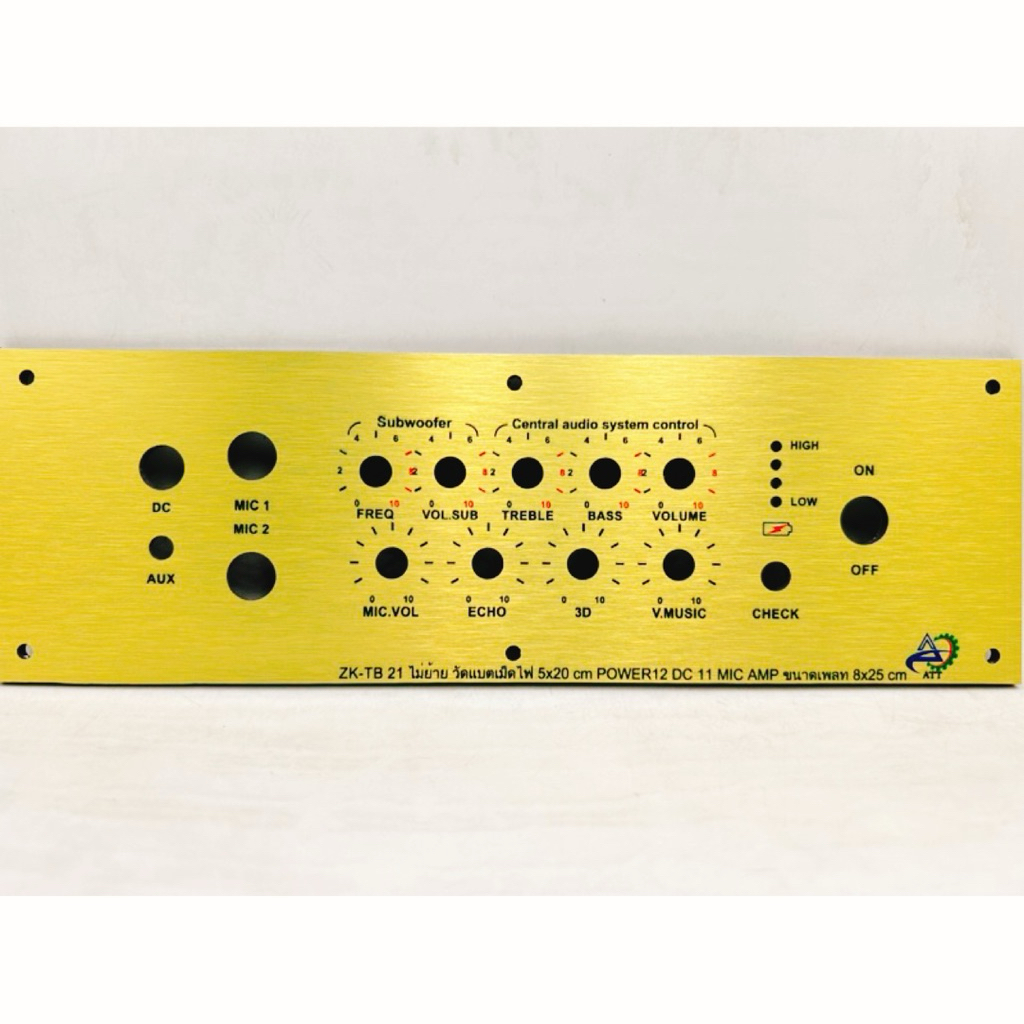 เพลทลำโพงบลูทูธZK-TB21ไม่ย้าย+MIC AMP ช่องเพลท5x20cm.วัตแบตเม็ดไฟ มีสวิตช์16มิลและ12มิล DC 11 มิลขนาดเพลททั้งหมด8x25cm.