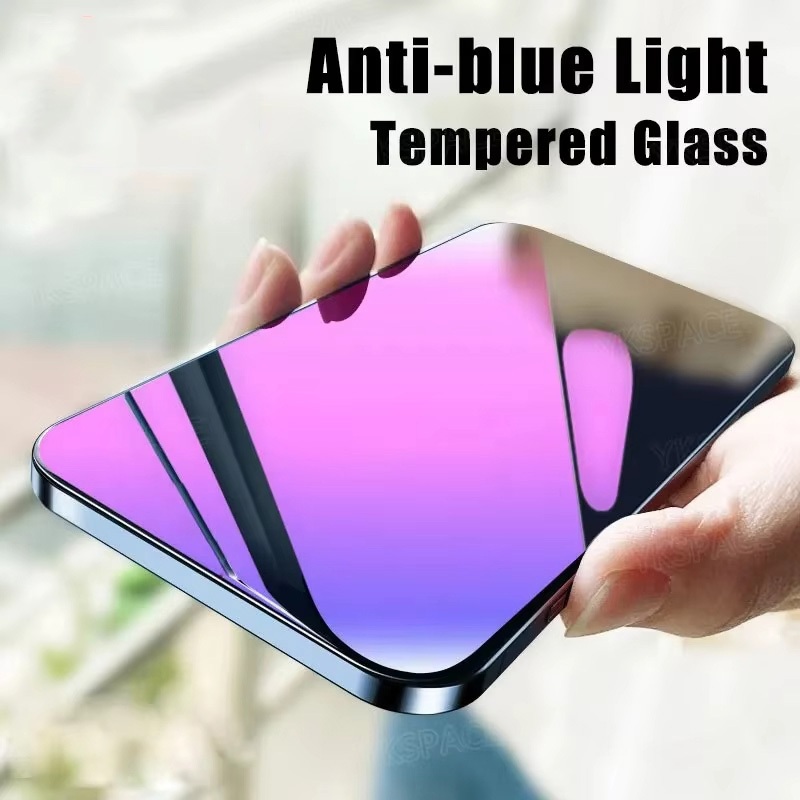 ฟิล์มกระจกถนอมสายตา for iPhone11 14 13 12 15 Pro Max 16 Pro 7 8 6 Plus ฟิล์มกันแสงสีฟ้าไอโฟน 13 Pro