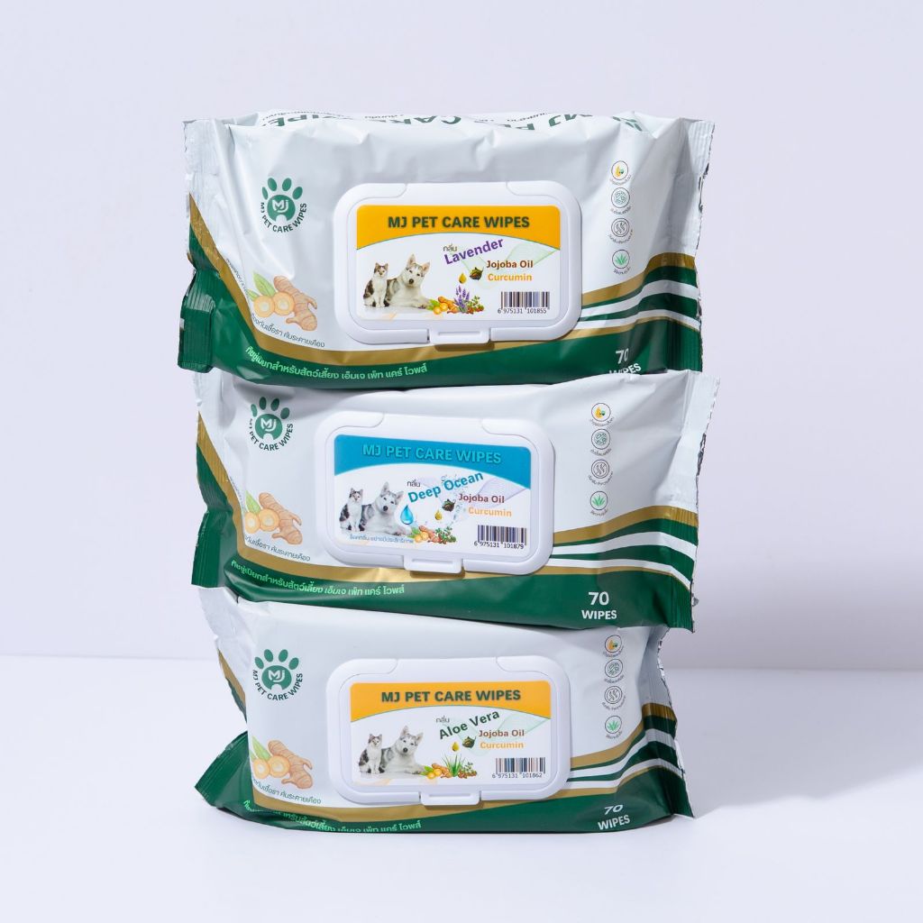 MJ Pet Care Wipes ทิชชู่เปียกสัตว์เลี้ยง สูตร Curcumin 70 แผ่น - รูปที่ 6