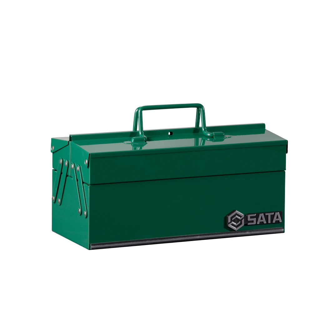 SATA 95116 กล่องเครื่องมือเหล็ก 14 นิ้ว 3 ช่อง แข็งแรง เหล็กหนา