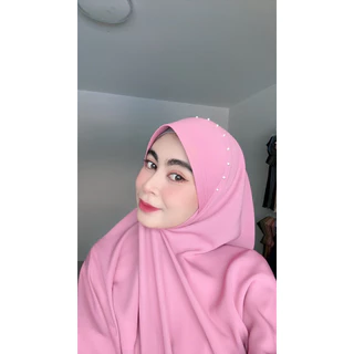 Hijab รุ่นกุลลียะห์ติดมุก มีคาง ยาวปิดข้อมือ พร้อมส่ง