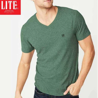 ARROW LITE T-SHIRT คอวีแขนสั้น ใส่แล้วเย็นสบาย ไร้ตะเข็บข้าง ผ้า TC มี 9 สี