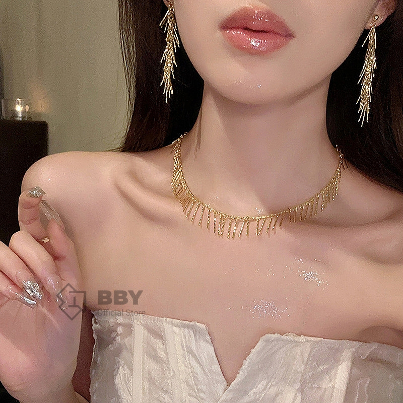 BBY ต่างหูพู่รวงข้าว สไตล์โบฮีเมียน ลักชัวรี ถ่ายรูปสวย ไม่แพ้ ทองไม่หมอง S127 S129