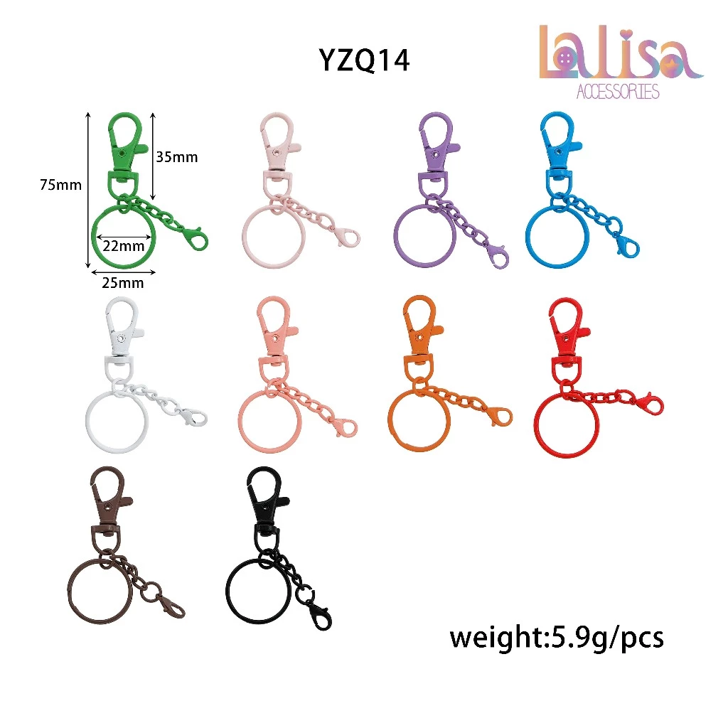 ตะขอพวงกุญแจหลากสี alloy keychain YZQ14