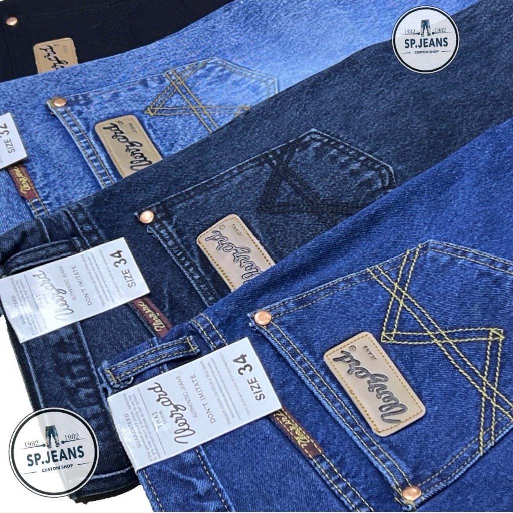 Verzard Thai Denim กางเกงยีนส์ ทรงกระบอก เป้าซิป ยีนส์ผู้ชาย ยีนส์ ขายาว