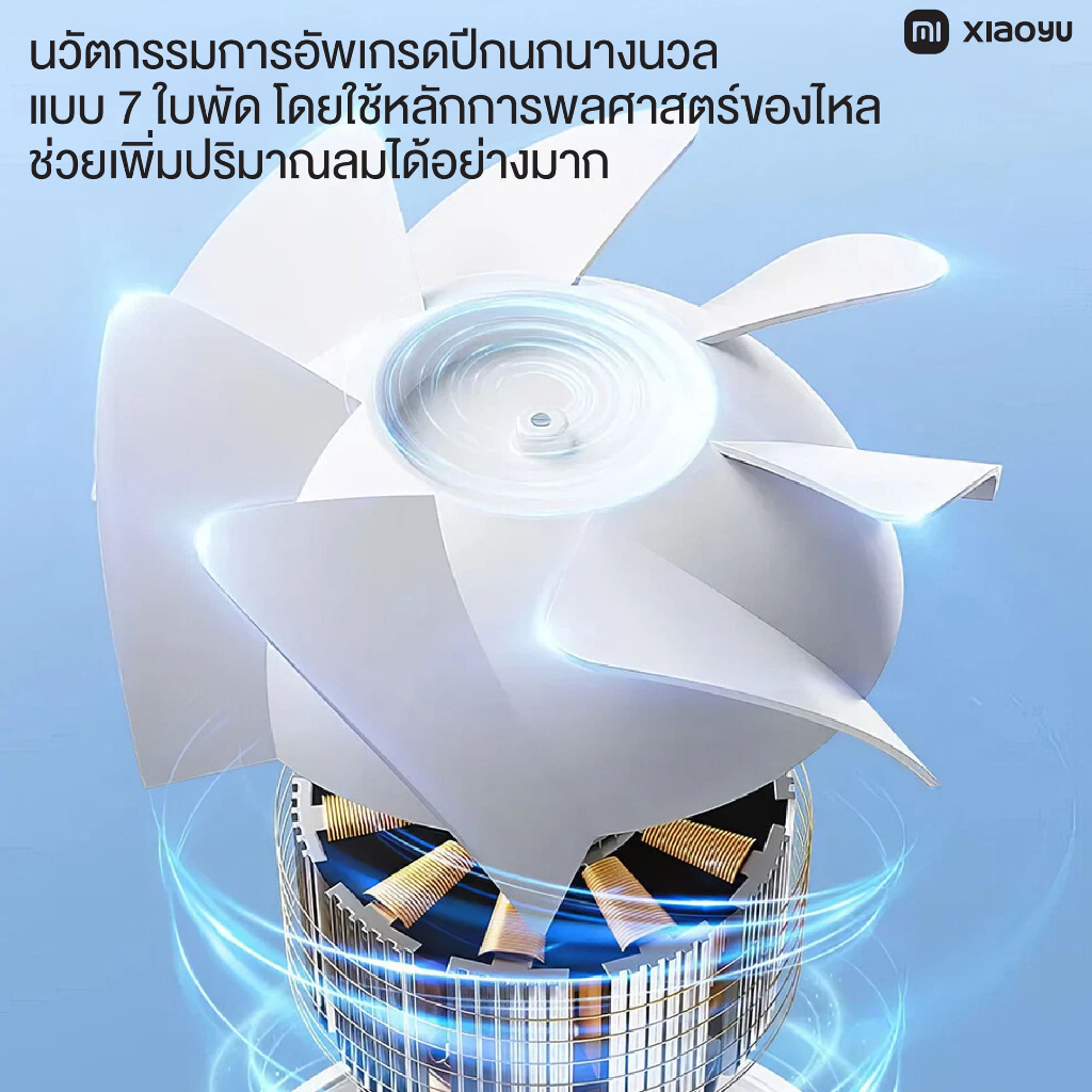 พัดลมแขวนติดผนังปรับได้100ระดับ แบตเตอรี่4000mAh ติดผนังและเดสก์ท็อปได้ Xiaoyu ราคา ถูกที่สุด ดีลบีเคเค แกลเลอรีภาพที่ 5