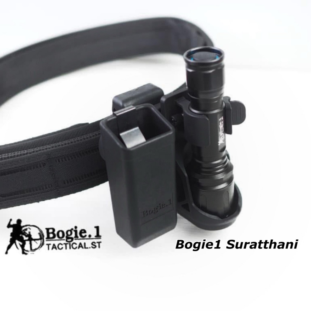 Bogie1 ซองแมก พร้อม ซองไฟฉาย งานโพลิเมอร์ สีดำ หมุนได้ 360 องศา