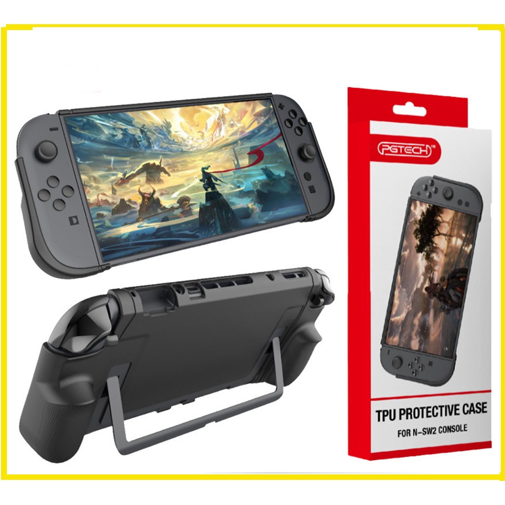 Nintendo Switch 2  เคสGripป้องกัน TPU แบบรวมสำหรับ nintendo Switch 2 พร้อมขาตั้งพับได้ รุ่น GP-363
