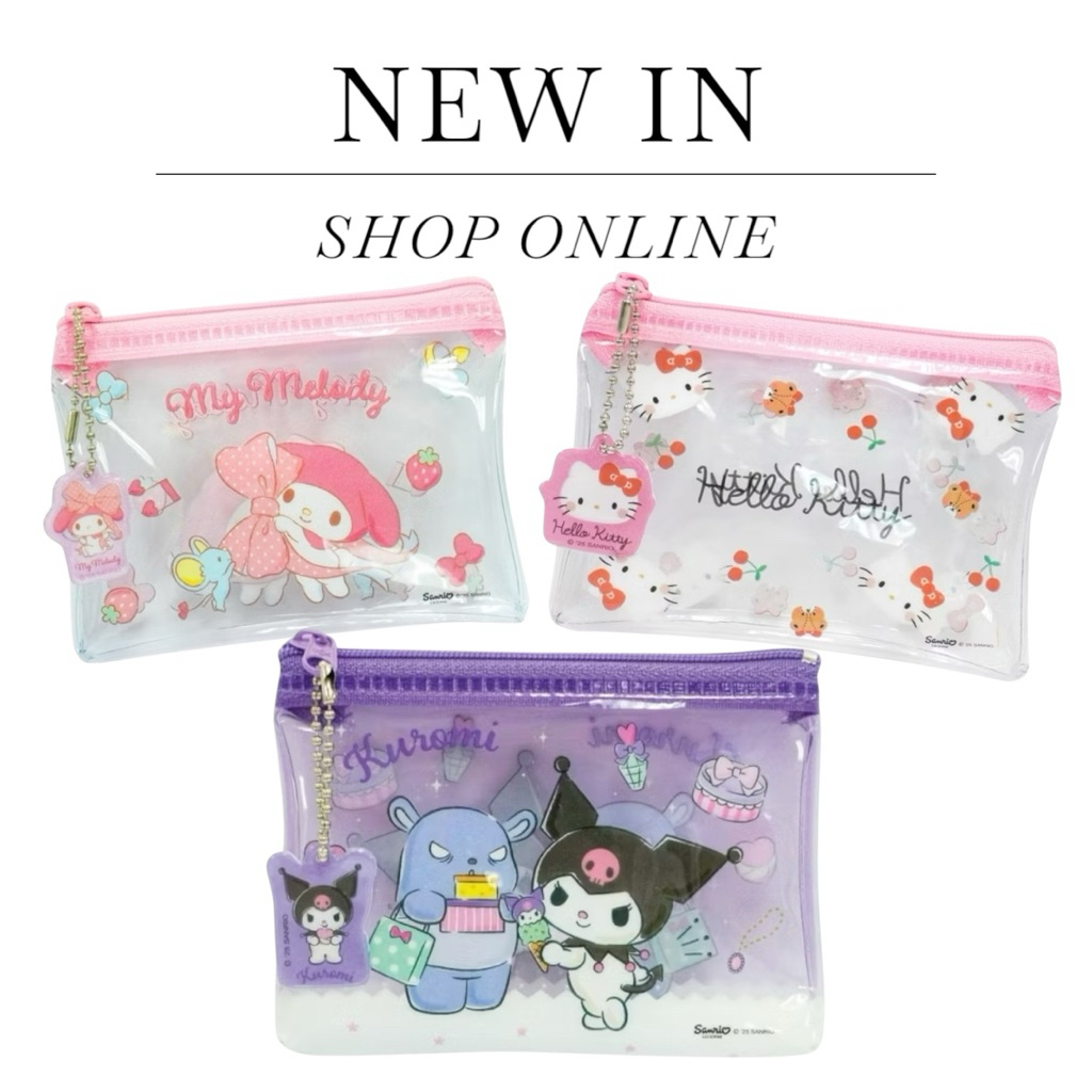 กระเป๋าสตางค์สีใส กระเป๋าตังค์ใส่บัตร ใส่แบงค์ Sanrio 🌸