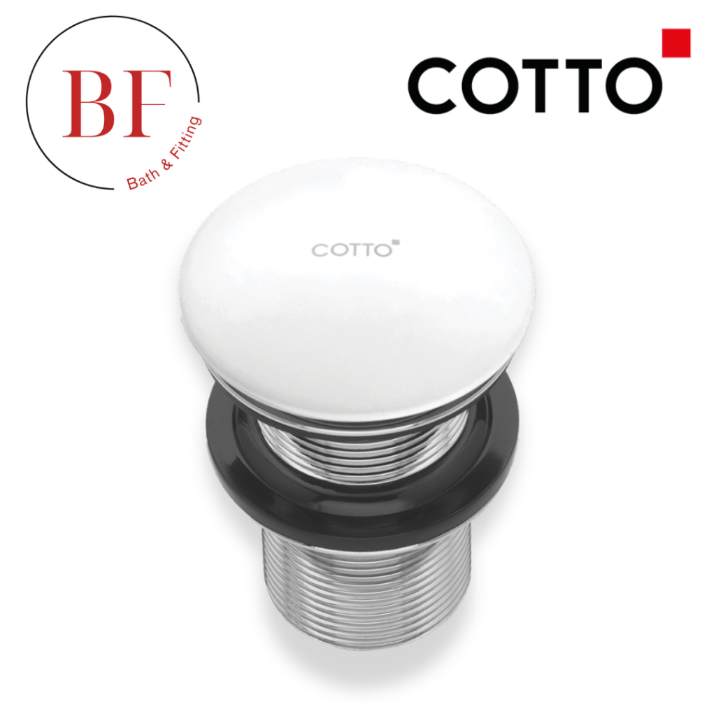 CT665N#WH(HM) สะดืออ่างล้างหน้าแบบกด(ไม่มีรูน้ำล้น) สีขาว