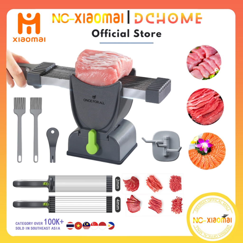 NC-XIOAM เครื่องสไลด์เนื้อ สเตนเลส 304 เครื่องหั่นเนื้อ เนื้อหมู สับ ตัดเป็นชิ้น ตัดเป็นเส้น ปรับความหนาได้ที่ 0.3~8MM