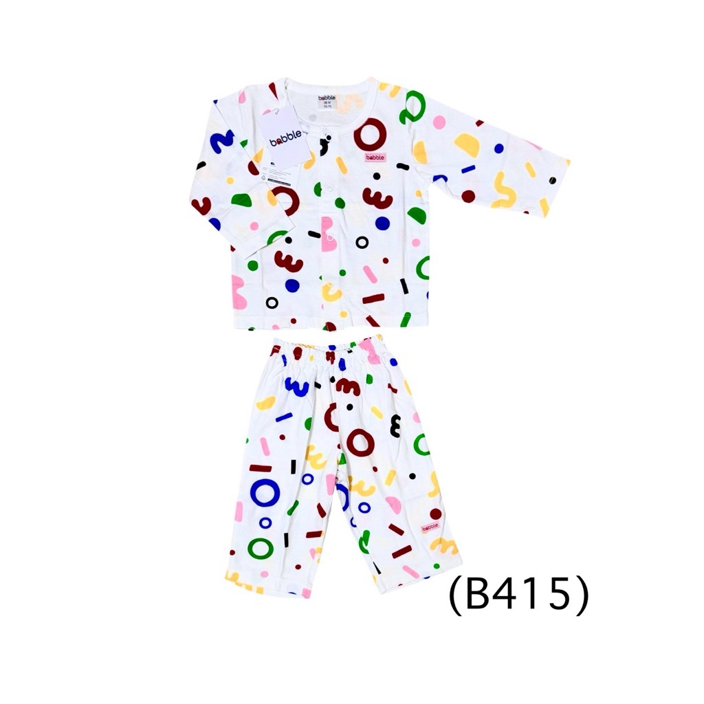 babble By Absorba ชุดนอนเด็กแขนยาว ขายาว กระดุมสแน๊ปหน้า คอตตอนCotton สำหรับเด็กอายุ 6เดือน ถึง 18เดือน