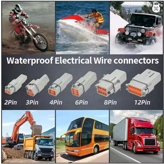ปลั๊กกันน้ำ DT DT06-2S DT04-2P กันน้ํา สําหรับมอเตอร์รถยนต์ ตัว+ตัวเมียพร้อมสายไฟ