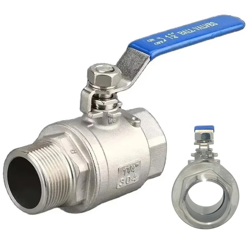 Ball Valve SS304 บอลวาล์วสแตนเลส บอลวาล์วเกลียวนอกหัวท้าย รูเต็ม ขนาด 1/4 นิ้ว - 1 นิ้ว