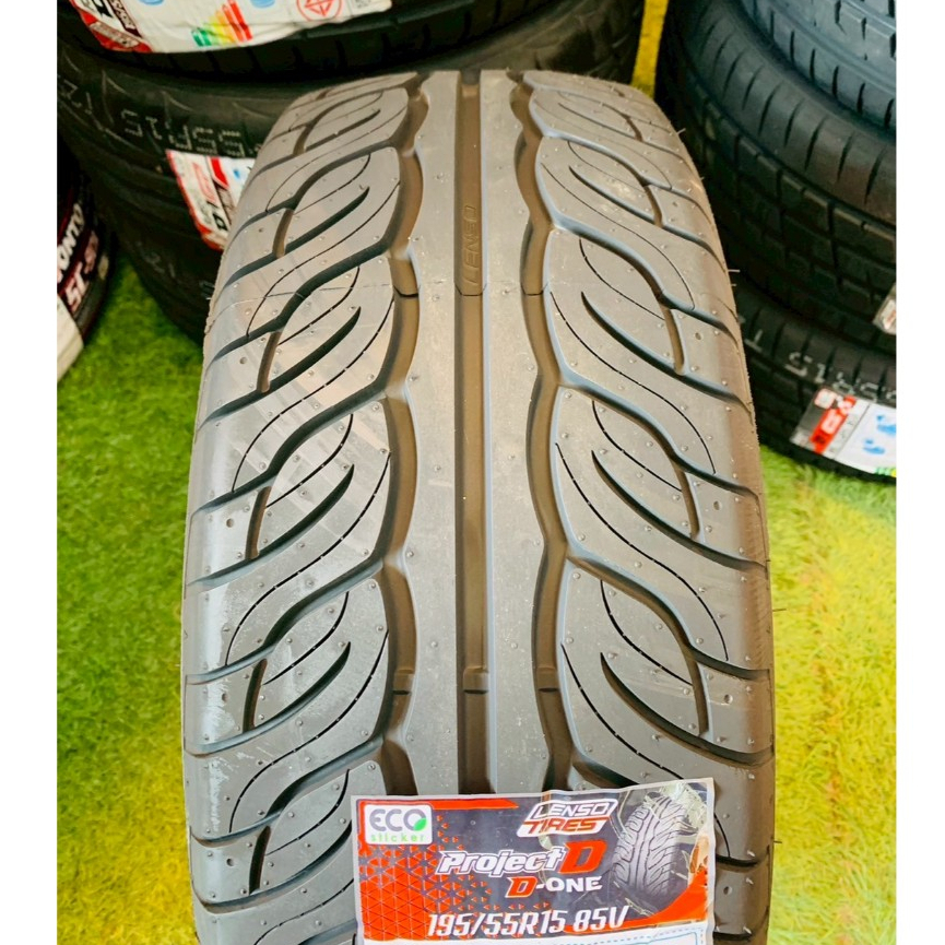 (ส่งฟรี ปี26) 195/55R15 LENSO รุ่น D-ONE ยางไทย มีประกัน