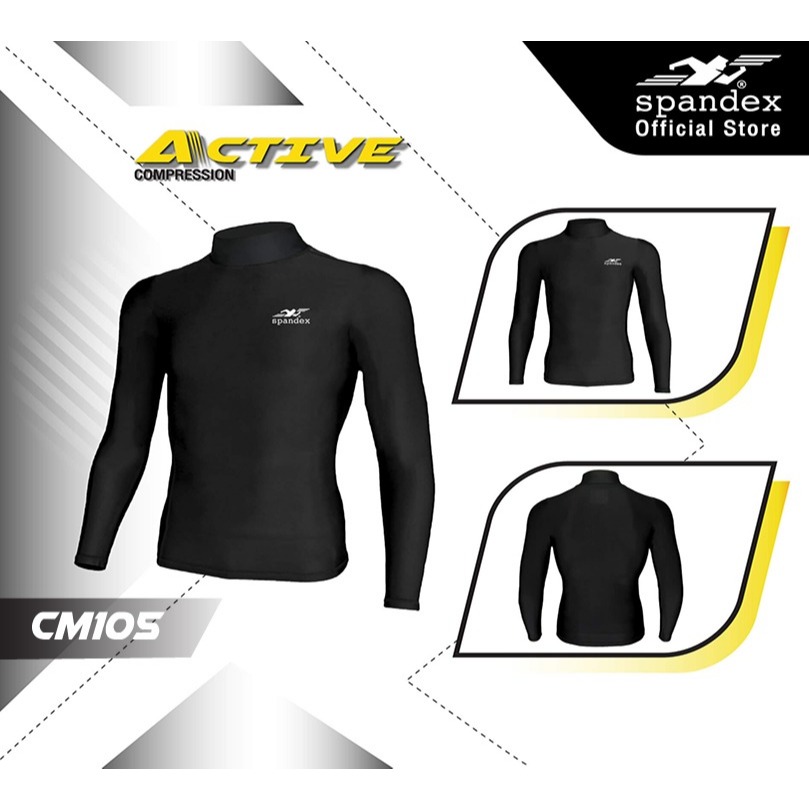 เสื้อรัดกล้ามเนื้อแขนยาว คอเต่า Spandex รุ่น TN001/CM105