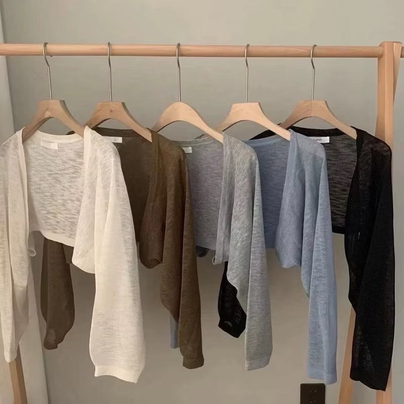 SGH0255 คาดิแกน เสื้อคลุมแขนยาว กันแดด เข้ากับทุกการแต่งกาย แฟชั่นฤดูร้อน