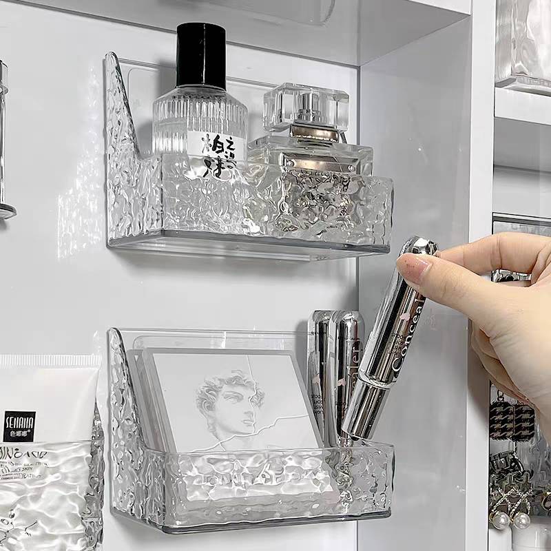 ชั้นวางของ MINI ติดผนัง ไม่ต้องเจาะ เทปกาวติดแน่น ขนาดเล็ก ประหยัดเนื้อที่ พร้อมส่งในไทย