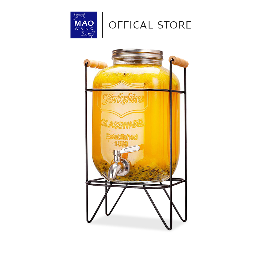 เครื่องจ่ายน้ำดื่ม โหลแก้ว พร้อมก๊อก ทำความสะอาดง่าย เหมาะสำหรับ งานปาร์ตี้