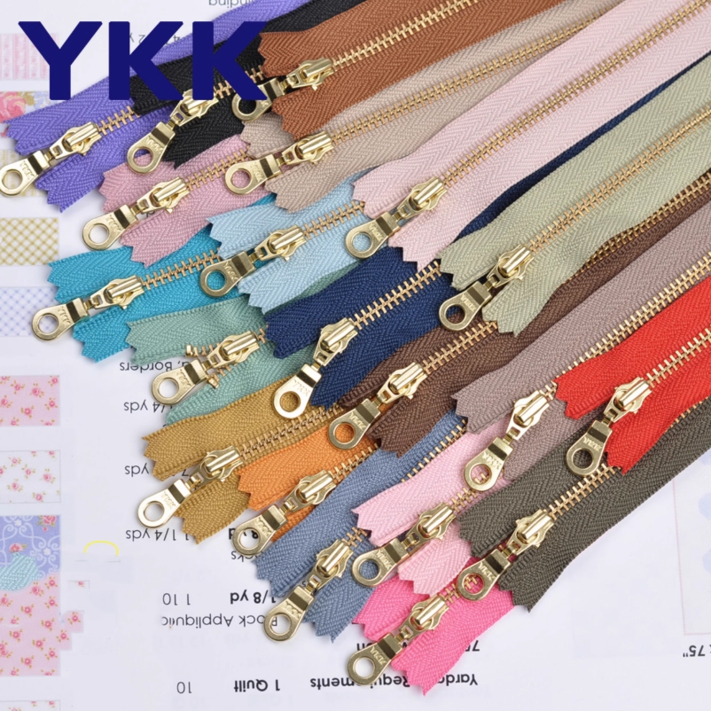 **ห่วงแบน** ซิปญี่ปุ่นฟันทอง YKK ห่วงแบนกลม เลือกสีและขนาดด้านในค่ะ