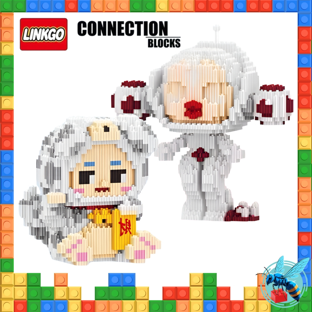 ตัวต่อ นาโน อาร์ตทอย คิมม่อน สกาวแพนด้า แบบเฟือง Linkgo Kimmon Skullpanda Art Toy