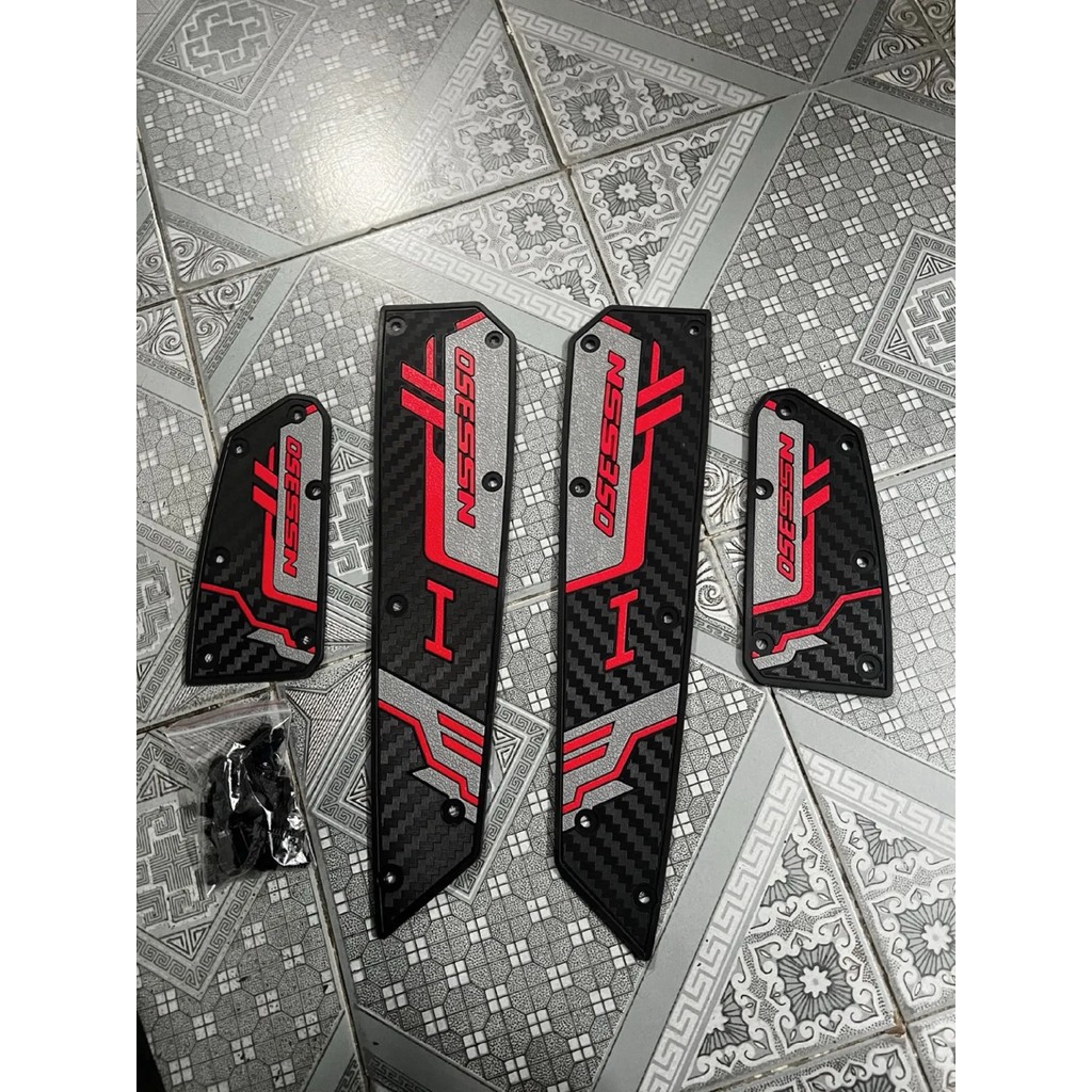 FORZA 350 NSS350 เสื่อเท้ารถจักรยานยนต์ ดีไซน์จับกันลื่น วัสดุยาง กันลื่นสำหรับรถจักรยานยนต์ ฟอร์ซ่า - รูปที่ 2