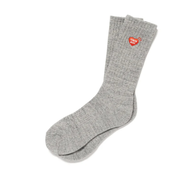 human mad ถุงเท้าข้อสั้นและยาวหัวใจ สีแดง สีดำ สินค้าพร้อมส่งจากไทย - รูปที่ 2