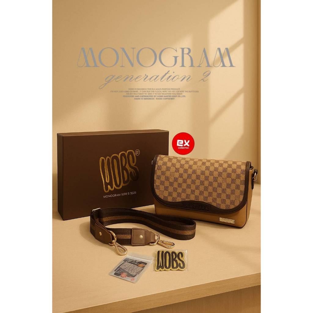 กระเป๋า Hobs monogram 2025 ขนาด 12นิ้ว แถมดันทรง+ถุงผ้า+เซททำความสะอาด - รูปที่ 5
