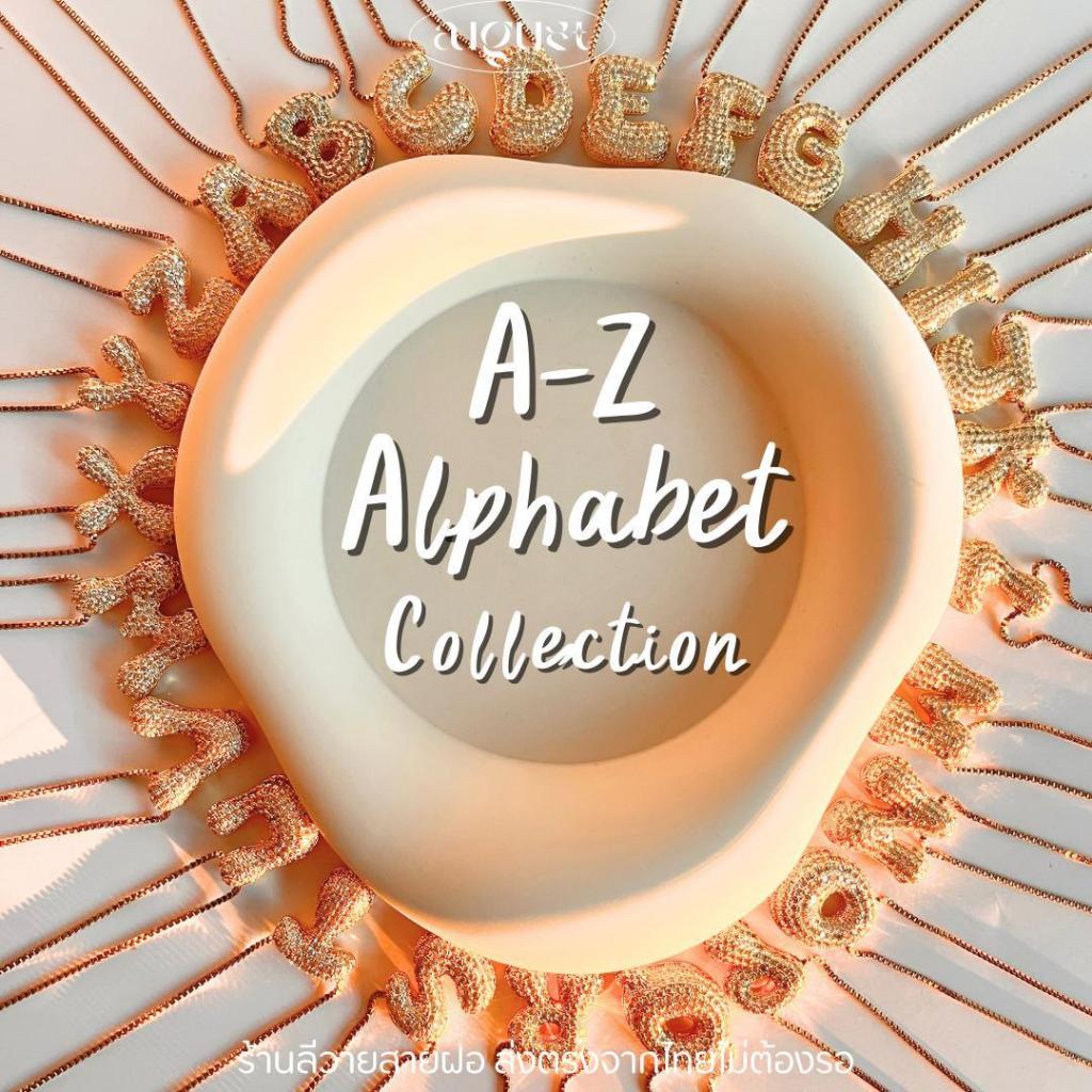 ร้านลีวายสายฝอ shop2 สร้อย+จี้ตัวอักษร A-Z สีทอง ไม่ลอกไม่ดำ - เครื่องประดับสแตนเลส สร้อยสแตนเลส พร้อมส่งจากไทย