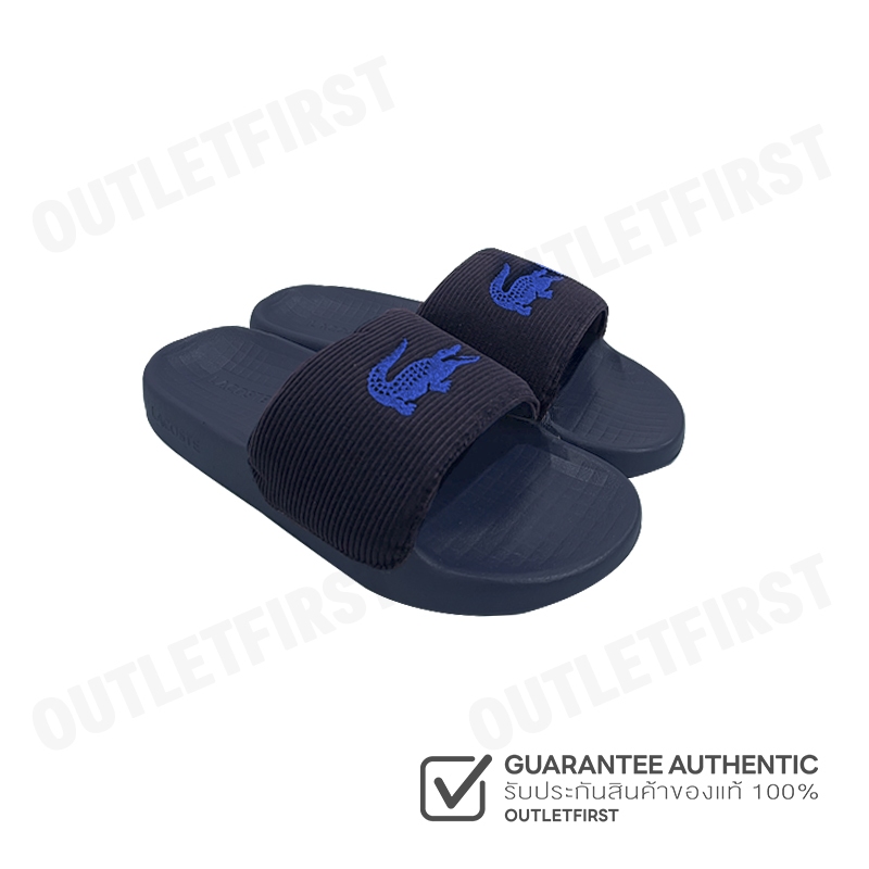 LACOSTE รุ่น MEN'S SERVE SLIDE 1.0 SLIDES CODE: 7-48CMA000795K รองเท้าแตะ รองเท้าผู้ชาย สลิปออน