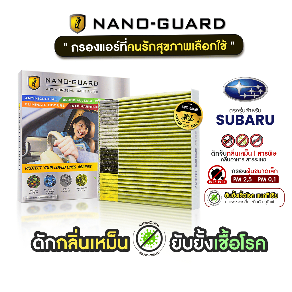 กรองแอร์ ARCTIC รุ่น Nano-Guard สำหรับ SUBARU(เลือกรุ่นด้านใน)