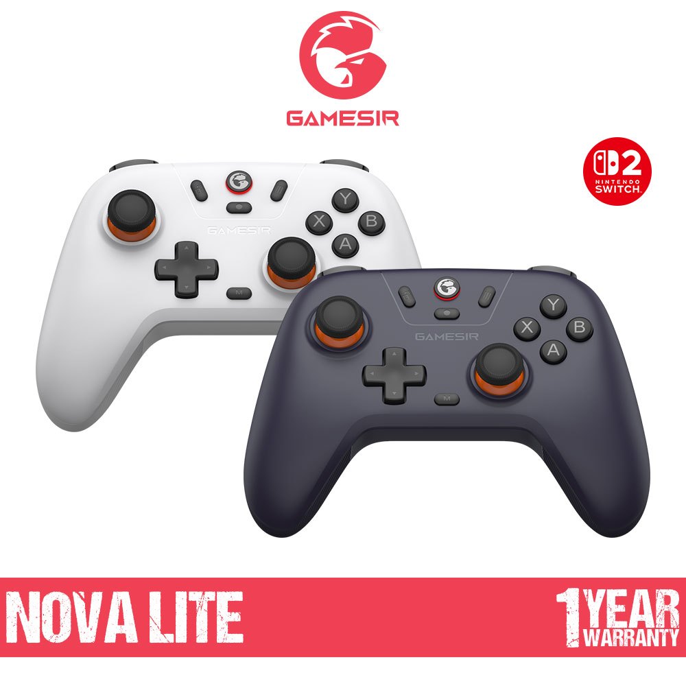 GameSir Nova Lite Multiplatform Controller จอยเกมไร้สาย GameSir™ Hall Effect มอเตอร์ Dual Rumble